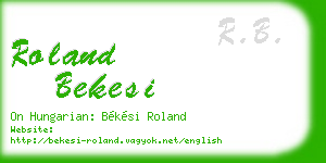 roland bekesi business card